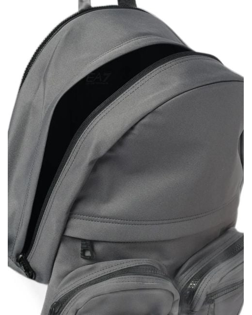Zaino Con Logo di EA7 in Gray da Uomo
