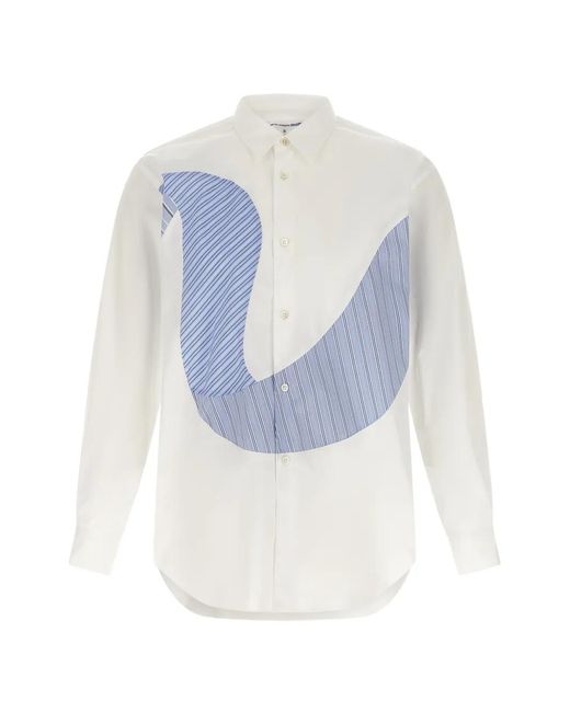 Comme des Garçons Blue Insert Shirt for men
