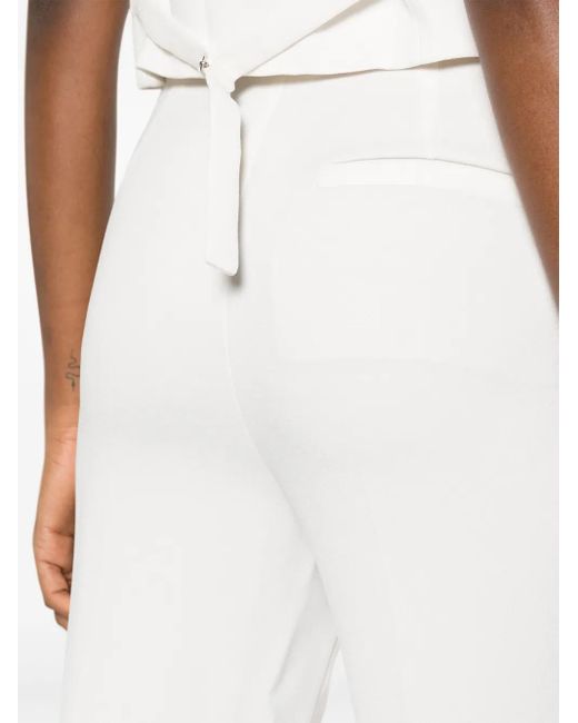 ANDAMANE White High-Waist Straight-Leg Trousers