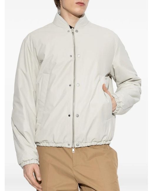 Moncler White Reversible Jacket "Tafoni" for men