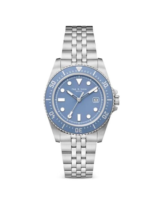 Rag & Bone Blue Rowan 38Mm Watch