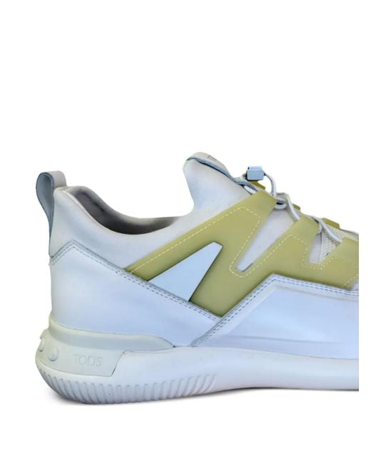 Tod's Blue Leather Panel Sneakers for men