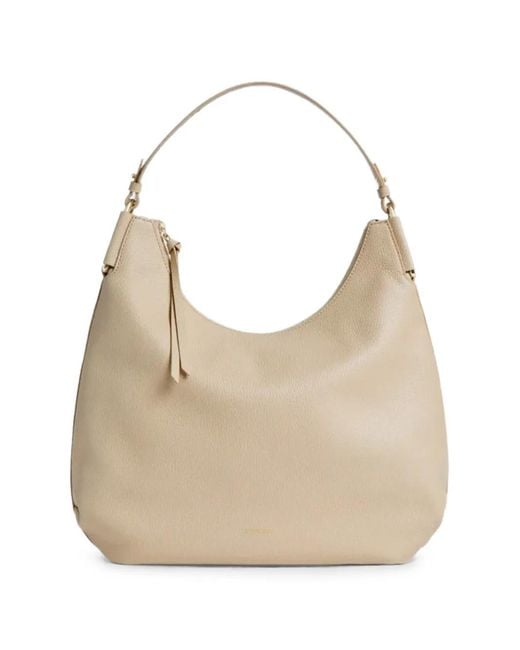 Coccinelle Natural Medium Rebekka Leather Shoulder Bag