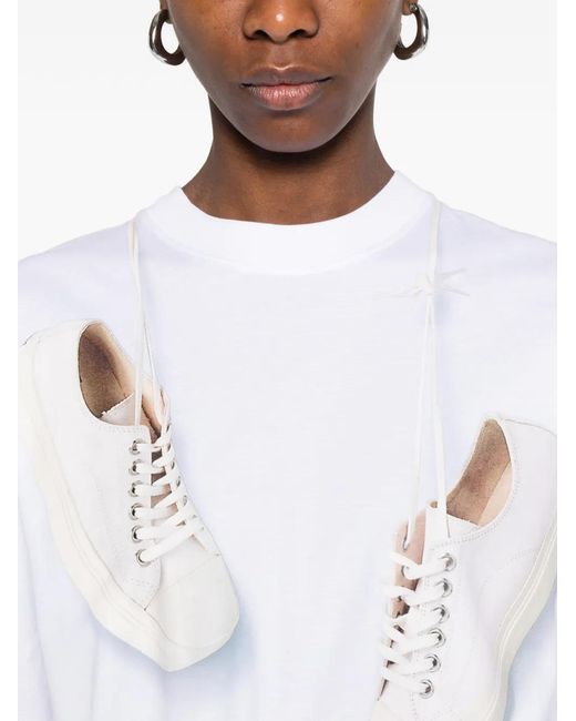 Moschino White Moschino Short-Sleeve T-Shirt