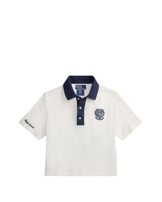 Polo Ralph Lauren White X Wimbledon Collection Embroidered-Crest Polo Shirt