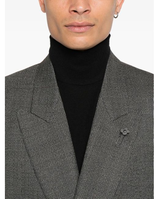 Lardini Gray Double-Breasted Blazer for men
