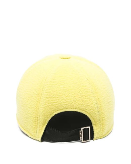 MSGM Yellow Logo-Embossed Cap