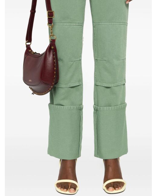Max Mara Green Slim-fit Cotton Trousers