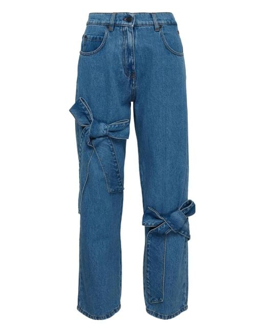 Jeans Con Nodo di MSGM in Blue