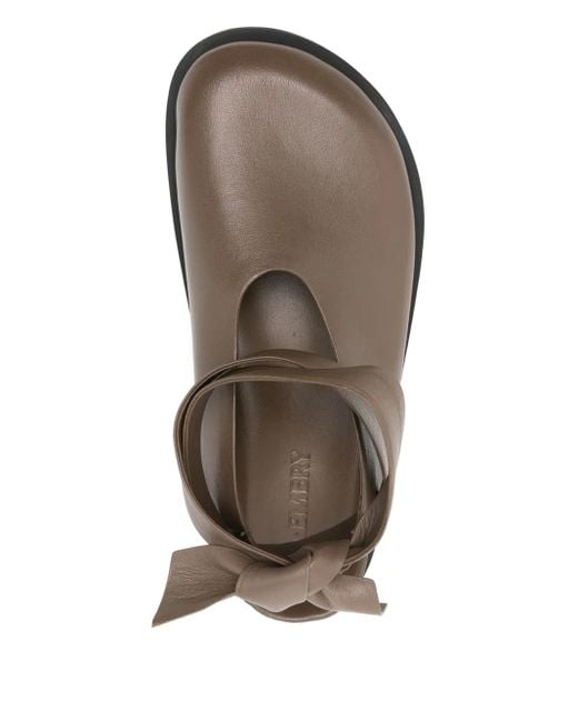 A.Emery Brown Marion Tied Clogs