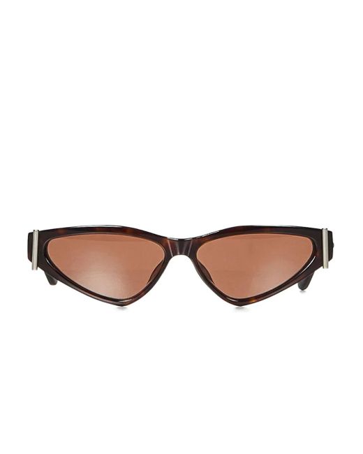 McQueen Brown T-Bar Cat-Eye Sunglasses