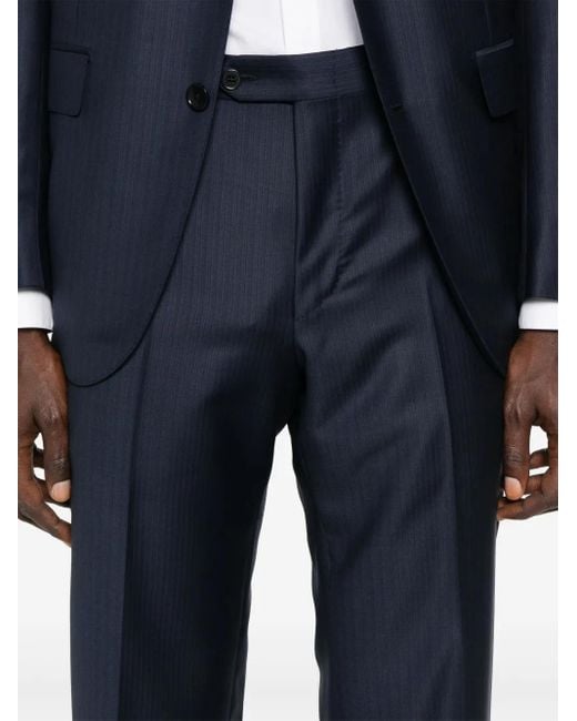 Traje a rayas Zegna de hombre de color Blue
