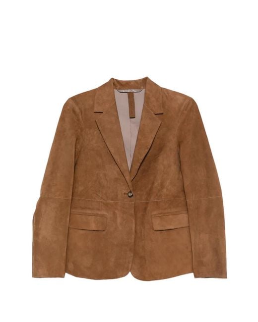 The Jackie Leathers Brown Beatriz Suede Jacket