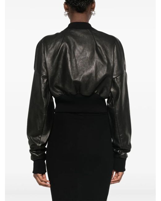 Rick Owens Black Leather Jacket