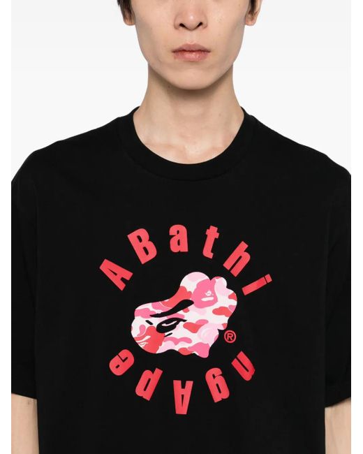 A Bathing Ape T-Shirt Mit Grafischem Print in Black für Herren