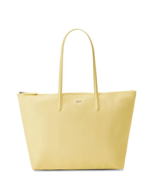 Lacoste Yellow Logo-appliqué Tote Bag