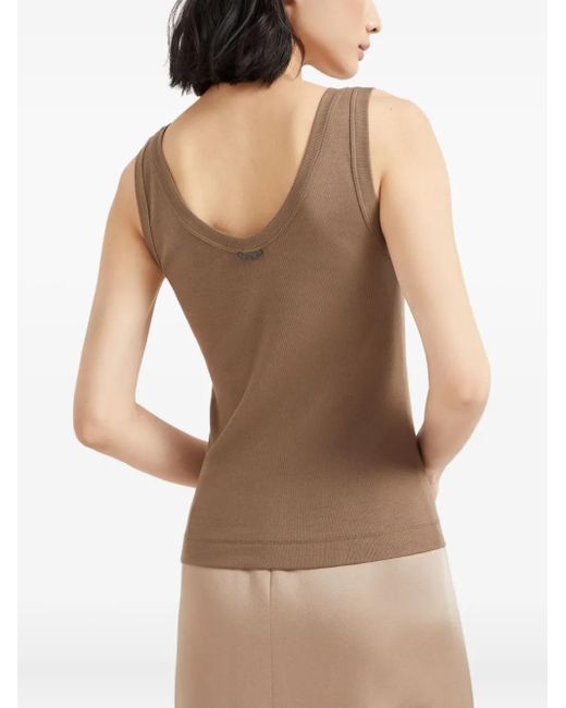 Brunello Cucinelli Geribbelde Tanktop in het Brown