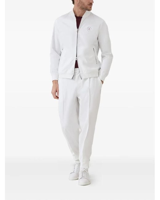 Brunello Cucinelli Logo-Embroidered Long-Sleeve T-Shirt for men