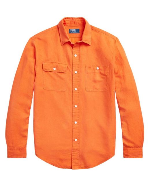 Polo Ralph Lauren Orange Linen-blend Shirt for men