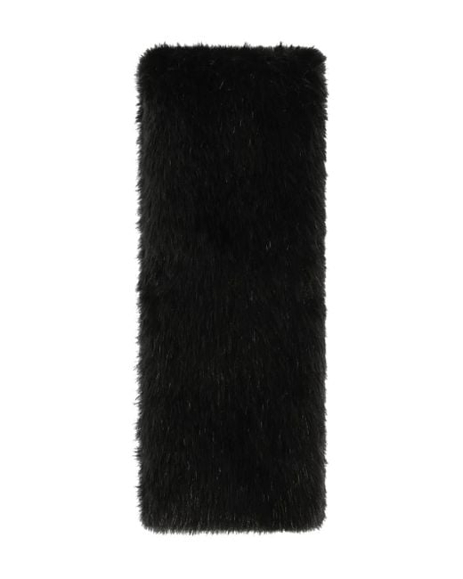 Dolce & Gabbana エコファー スカーフ Black