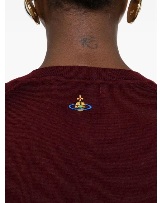 Vivienne Westwood Red Tit Button Detail Jumper