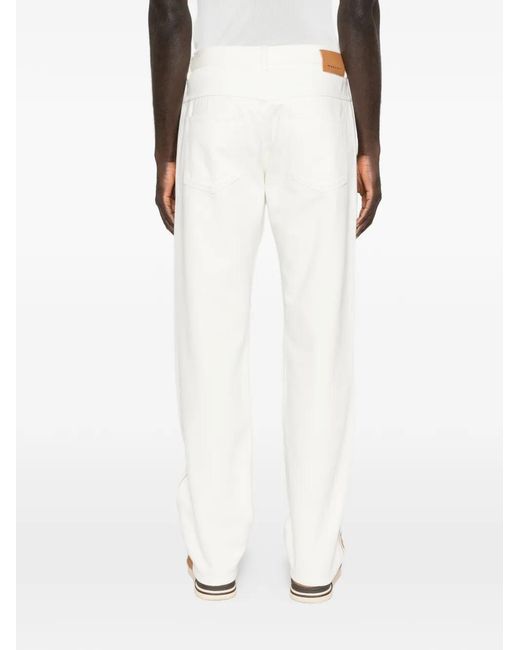 Isabel Marant White Lewys Jeans With Embroidery for men