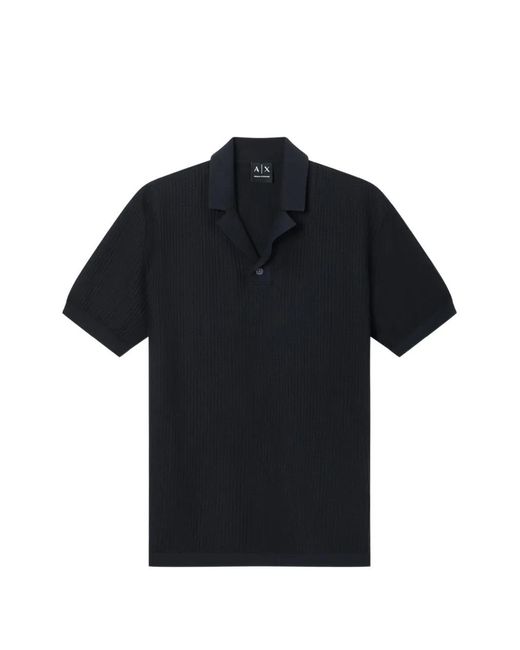 ARMANI EXCHANGE メンズ ブラック ボタン ポロシャツの通販はau PAY