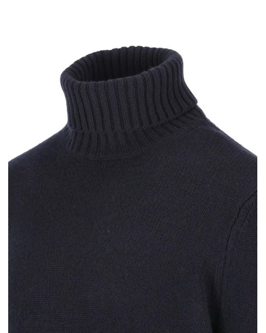 Loro Piana Blue Parksville Turtleneck Cashmere Sweater for men