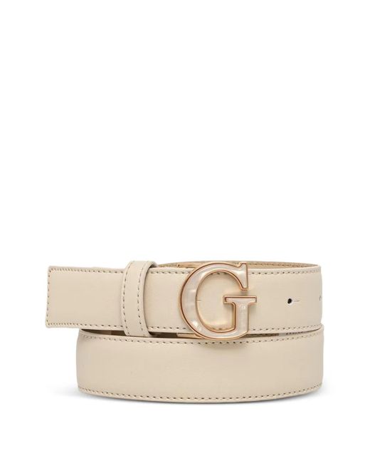 Guess Natural Logo-Plaque Belt