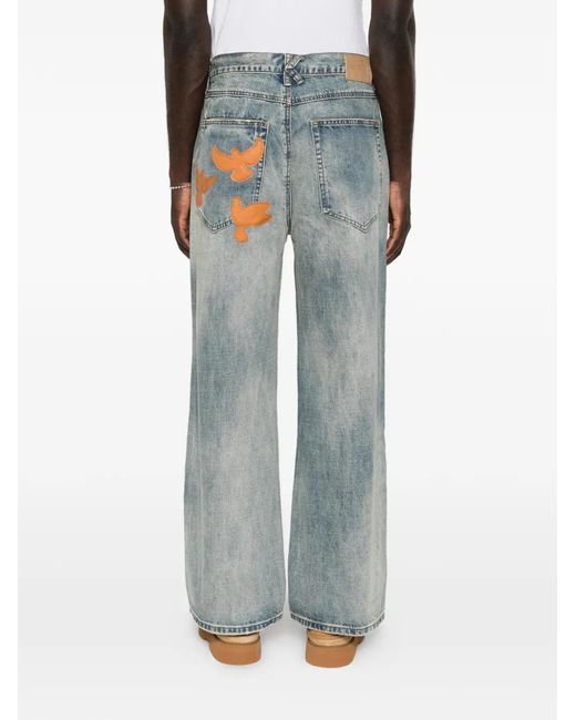 Jean À Patch Oiseau Kidsuper pour homme en coloris Blue