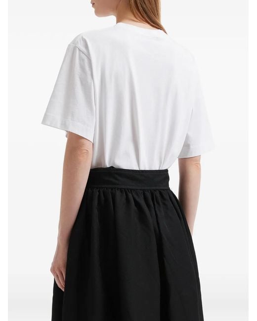 Simone Rocha White Floral Print T-Shirt