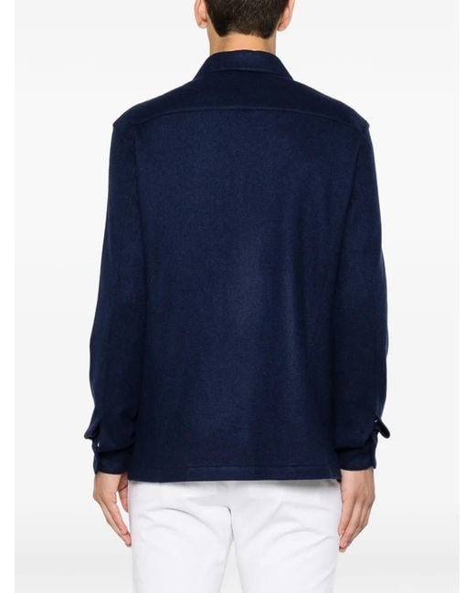 Tom Ford Blue Patch-Pocket Button-Up Shirt for men
