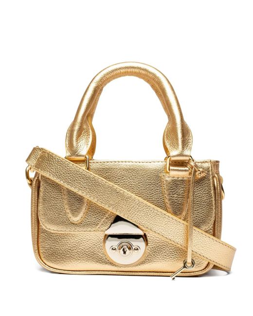 Mini Sarah metallic leather tote bag Sarah Chofakian