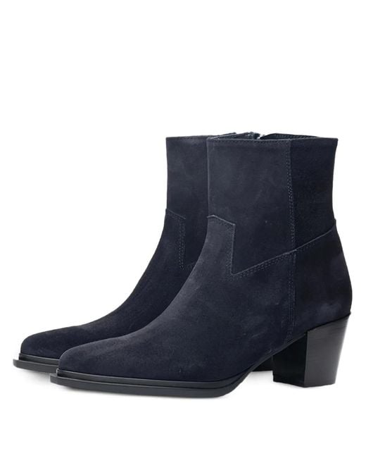 Poche Paris Blue Pointed-Toe Ankle Boots