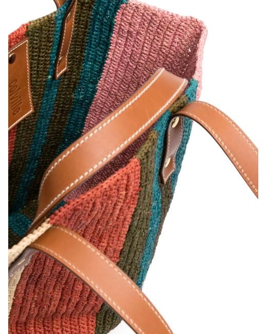 Colville Red Little Sister Raffia Tote Bag