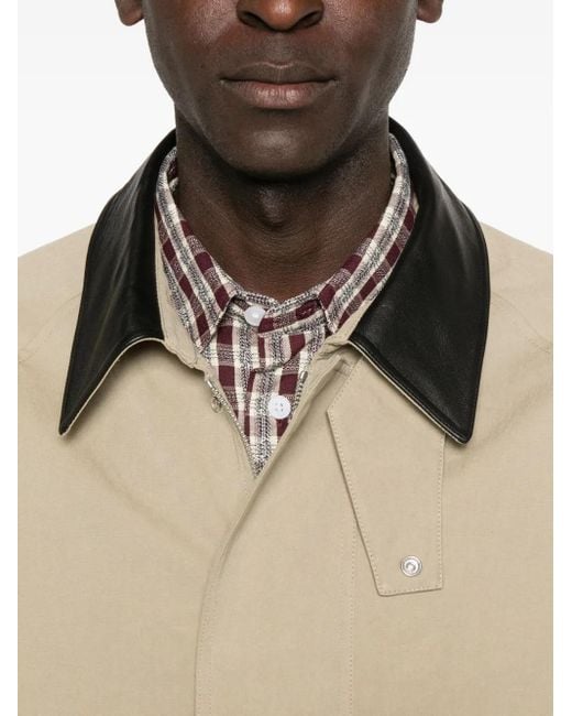 Studio Nicholson Jacke mit Kontrastkragen in Natural für Herren