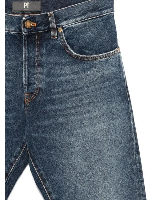 PT Torino Blue Logo-Patch Jeans for men