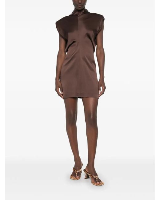 FEDERICA TOSI Brown Sleeveless Mini Dress