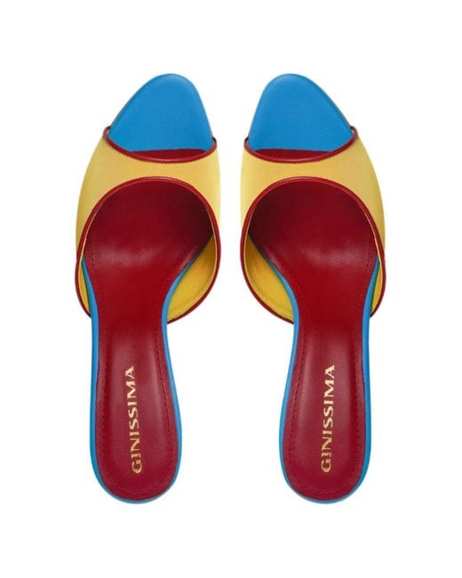 Ginissima Blue Vicky Colour-Block Sandals