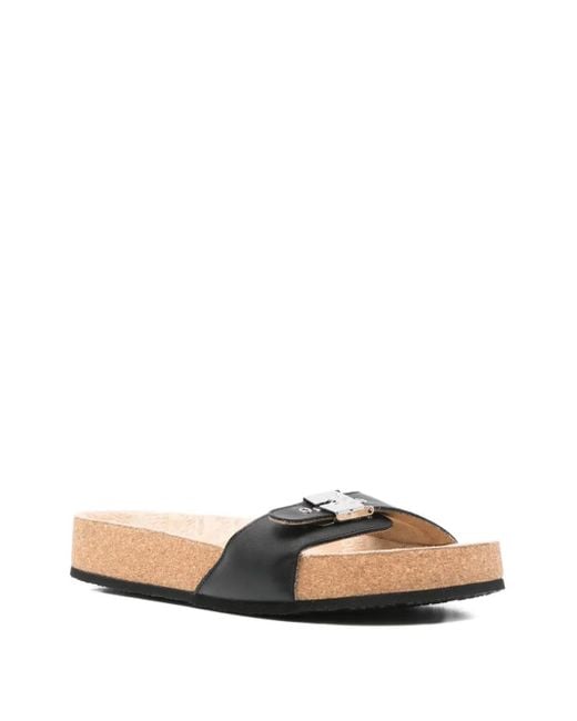 Balenciaga Black Buckle-fastening Platform Sandals