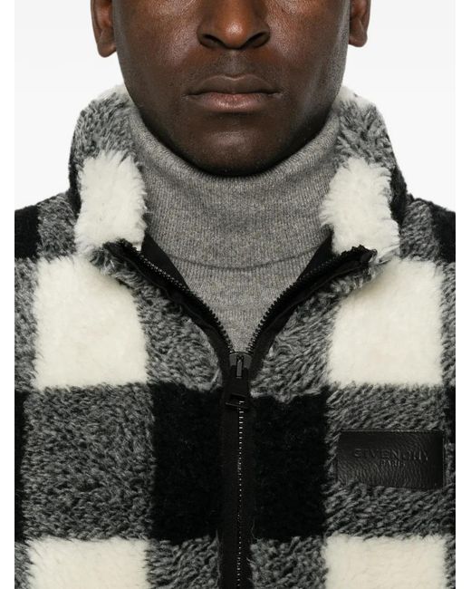 Givenchy Black Check-Pattern Jacket for men