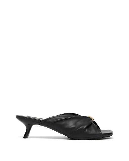 Loewe Black Leather Heeled Sandals