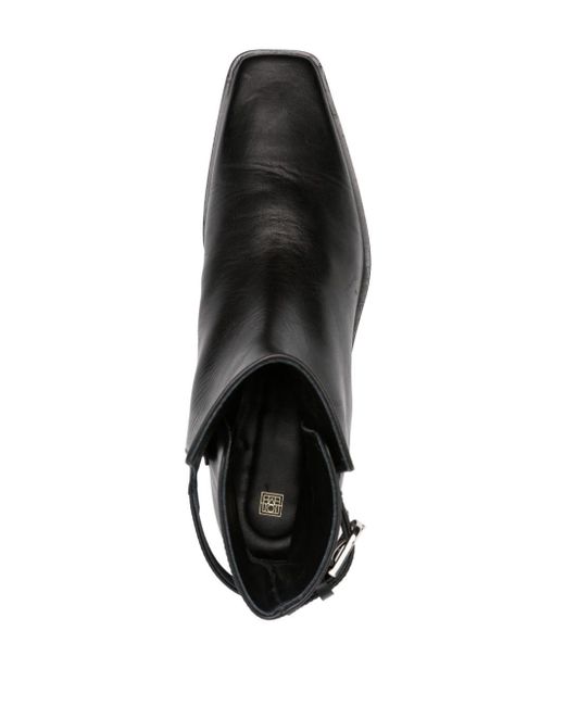 Totême  Black The Belted Leather Boots