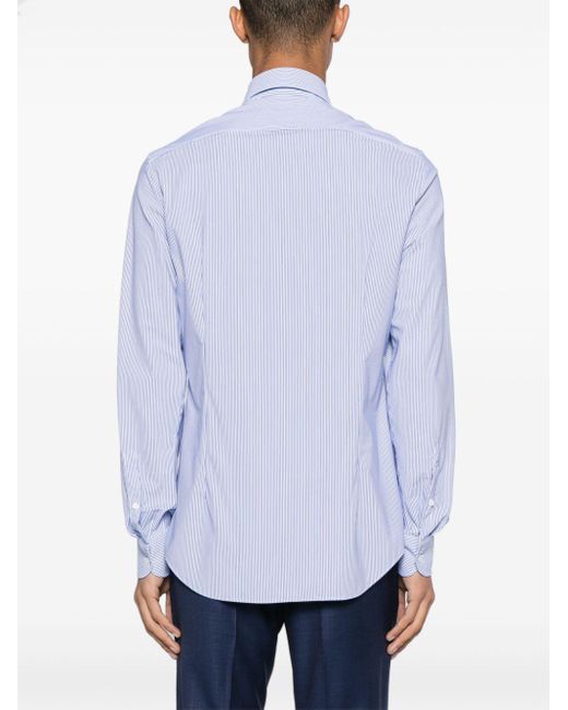 Corneliani Blue Striped Shirt for men