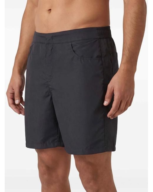 richard j. brown Gray Logo-Embroidered Swim Shorts for men