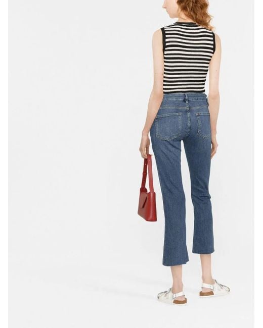 Jean Le Crop À Coupe Bootcut FRAME en coloris Blue
