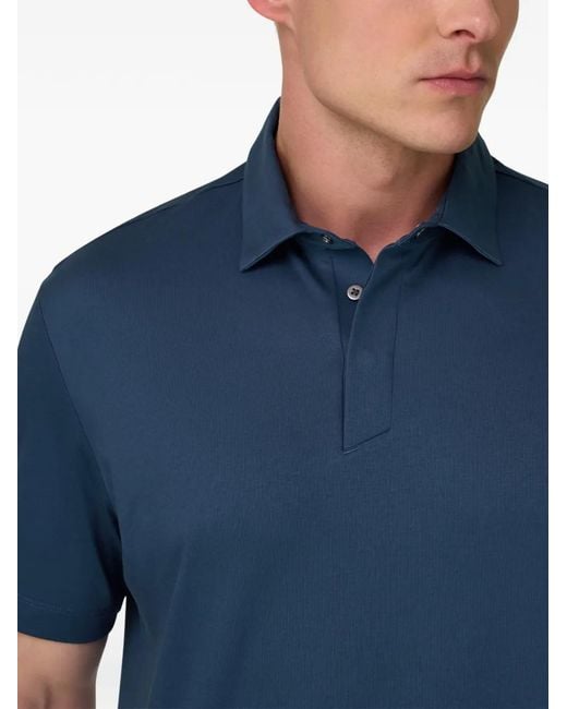 Boggi Blue Metal Press Studs Polo Shirt for men