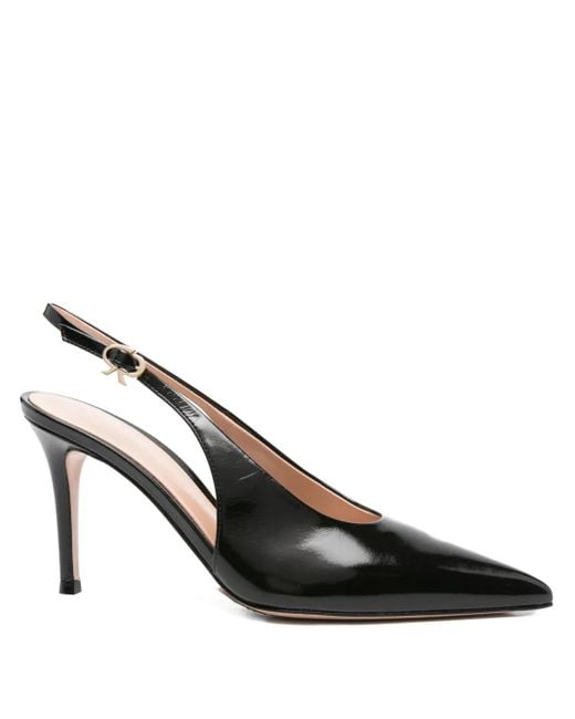 Gianvito Rossi Black 85Mm Slingback Pointed-Toe Pumps