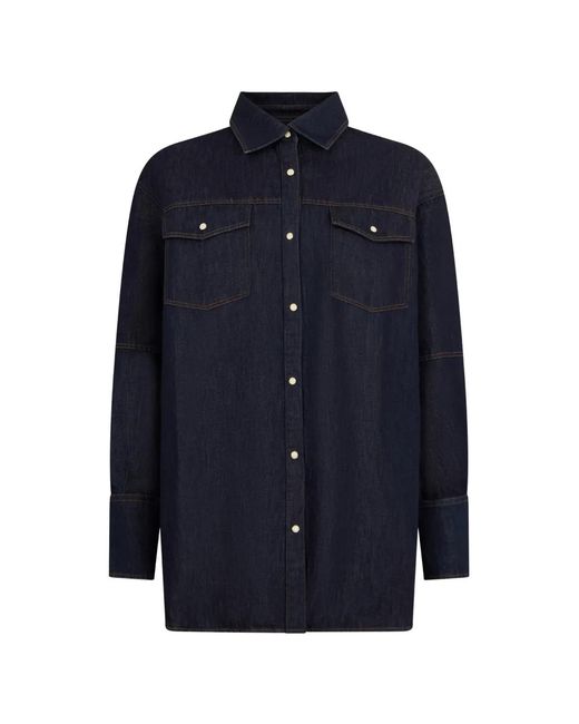 Moorer Blue Flap-Pocket Denim Jacket