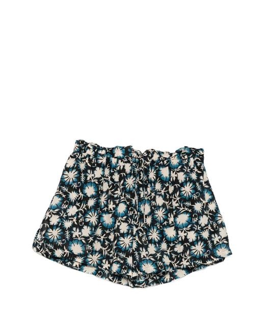 Ulla Johnson White Floral-Print Drawstring Shorts
